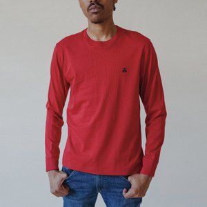 NWT Brooks Brothers Long Sleeve Crew Neck T Shirt Plain Tee